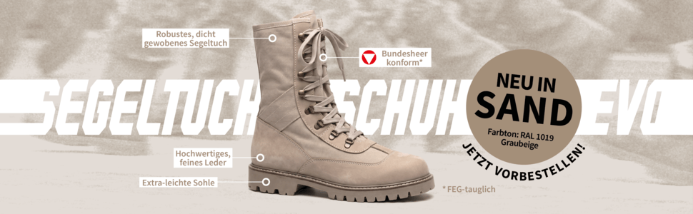 Segeltuchschuhe EVO in sand jetzt vorbestellen