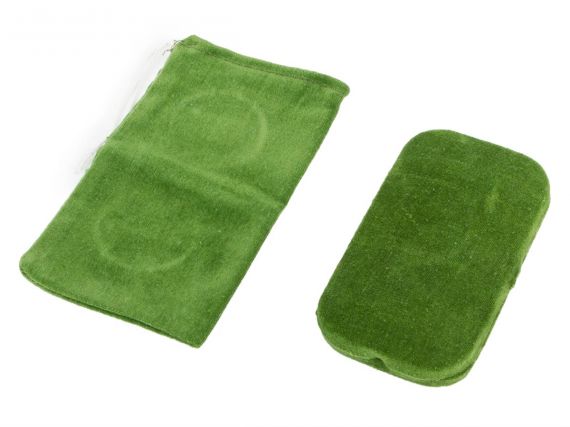 MFH Handwärmer Taschenwärmer Taschenofen grün mit Stoffbeutel und 12 Brennstäbe 