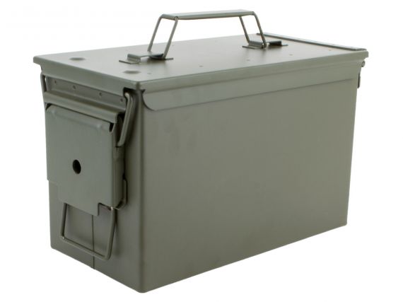 50mm M2A1 Metall Transportkiste Ammo Box mit Aufdruck US Munitionskiste Cal 