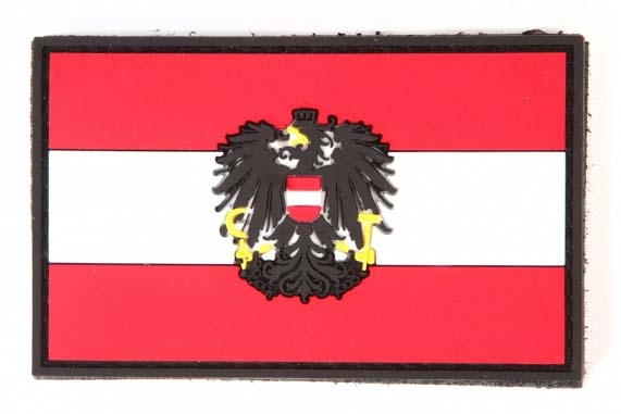 Österreicher Österreich Schwarz Flagge PVC Patch Klett Emblem Abzeichen